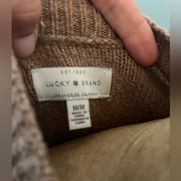 Lucky Brand brown pullover sweater medium - Picture 3 of 9